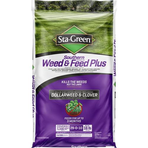 Sta-Green Southern 16-lb 5000-sq ft 29-0-10 Weed & Feed in the Lawn ...