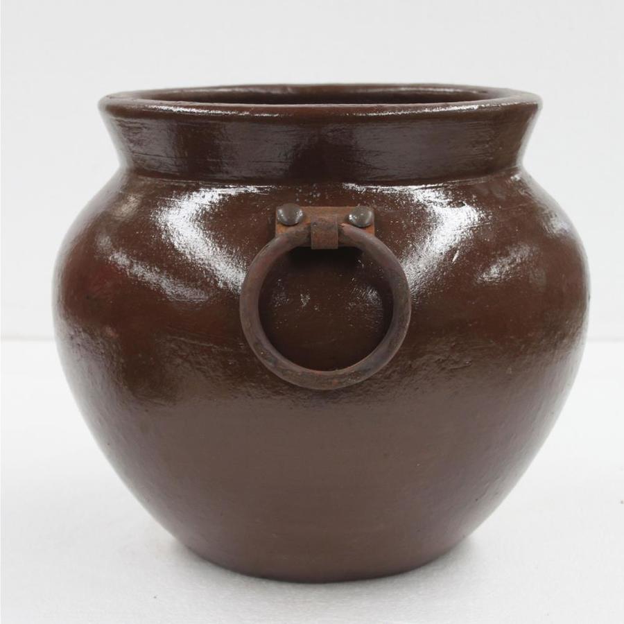 Pennington 12in W x 15in H Brown Clay Planter at