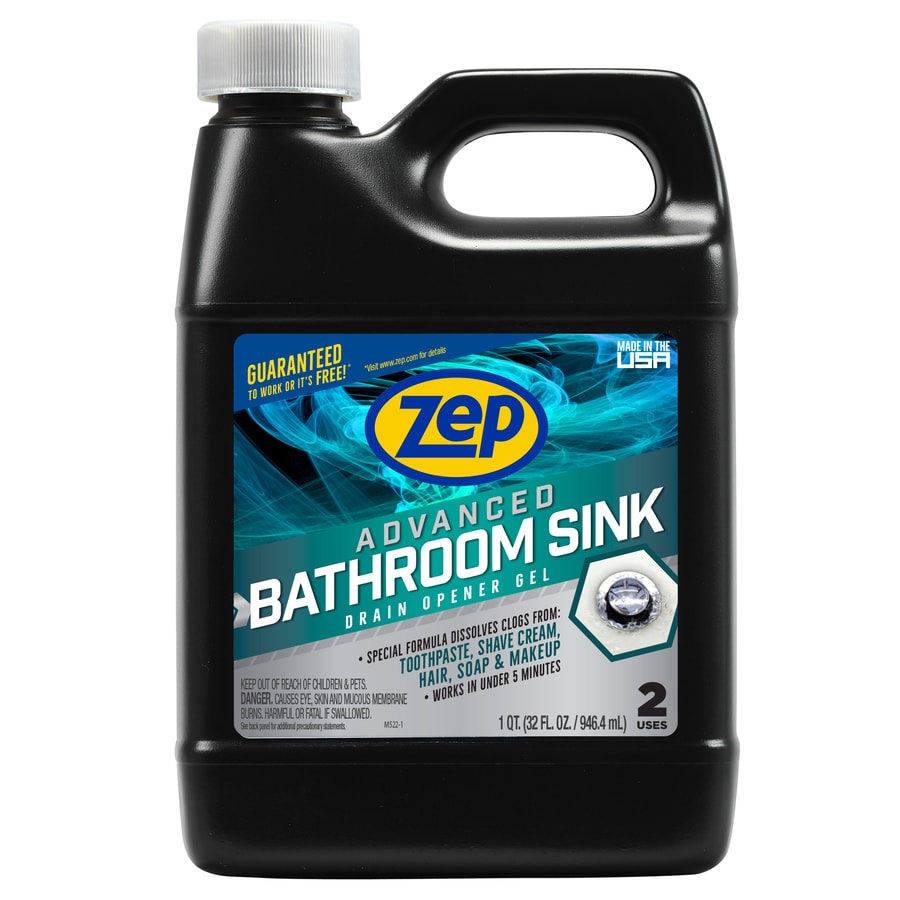 Zep Advanced Bathroom Sink Drain Opener Gel 32 Oz Drain