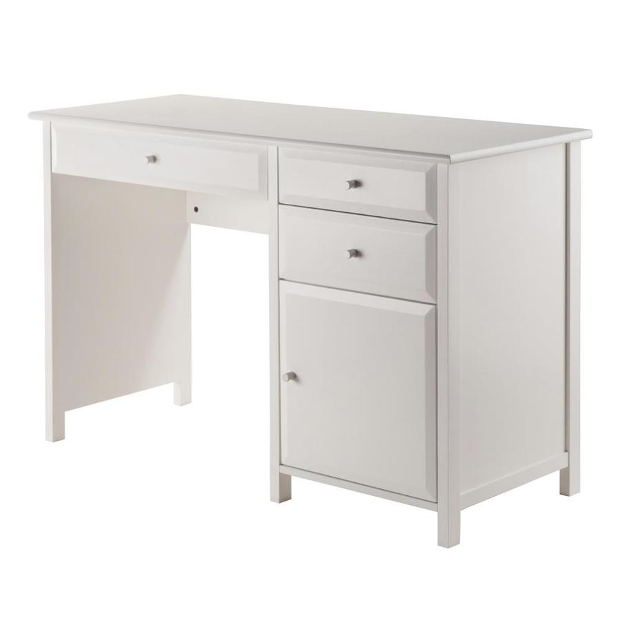 Winsome Wood Delta Transitional White Writing Desk At Lowes Com