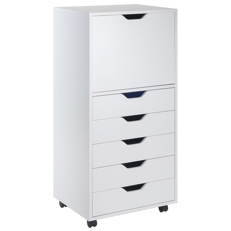 Winsome Wood Halifax White 5 Drawer File Cabinet At Lowes Com