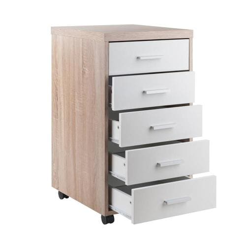 Winsome Wood Kenner Reclaimed Wood And White Shelf Office Cabinet