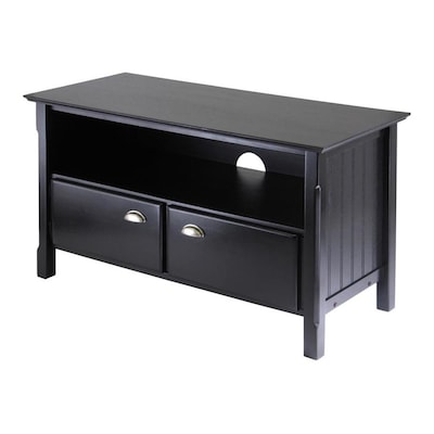 Winsome Wood Timber Black Tv Cabinet At Lowes Com