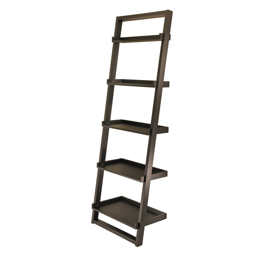 Winsome Wood Bailey Black 5 Shelf Ladder Bookcase At Lowes Com