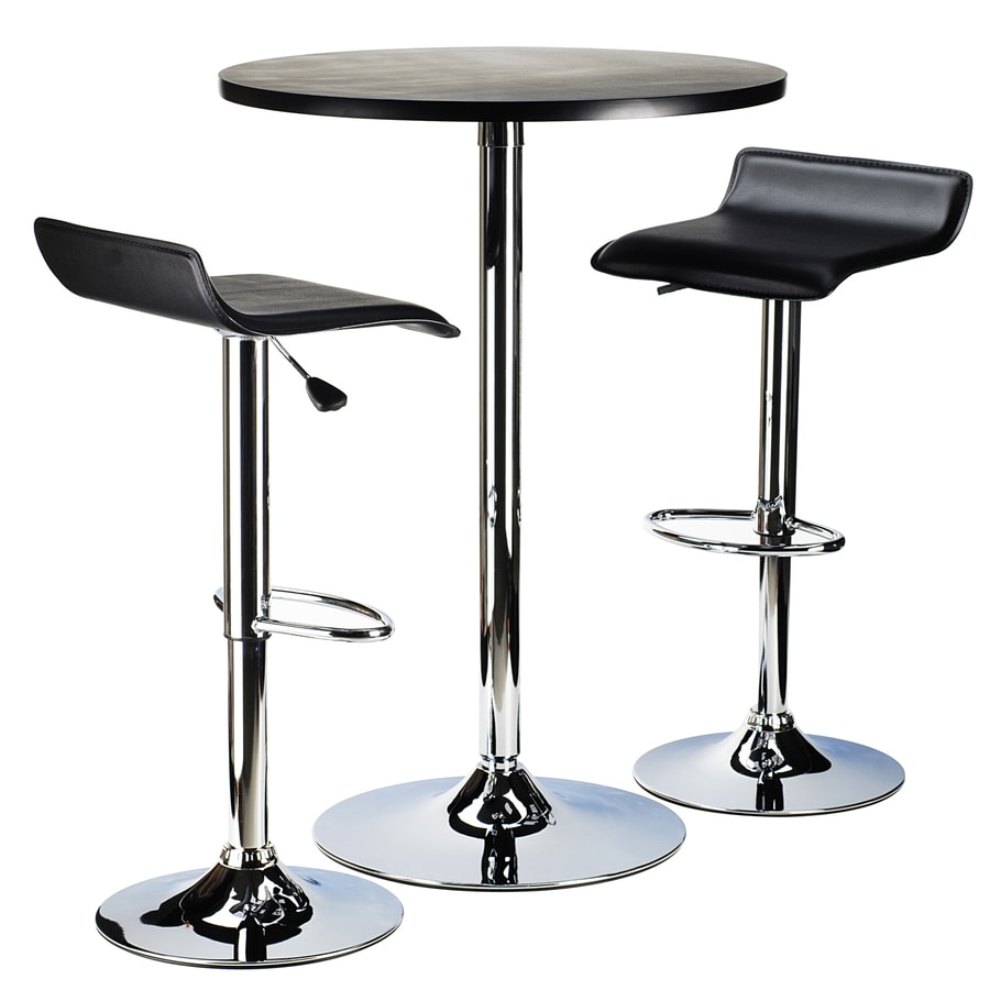 Winsome Wood Spectrum Black Metal Dining Set With Round Bar Table At Winsome Wood Spectrum Black Metal Dining Set With Round Bar Table