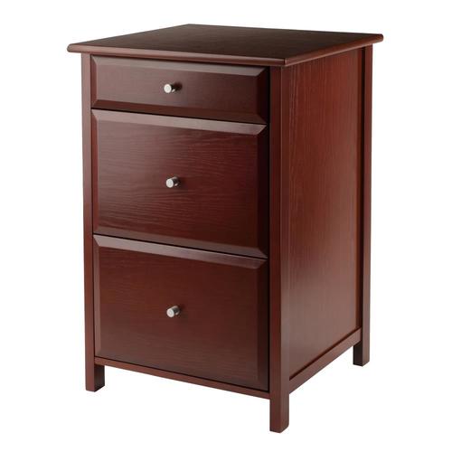 Winsome Wood Delta Walnut 3 Drawer File Cabinet At Lowes Com
