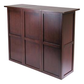 Home Bars At Lowes Winsome Wood Newport 50 In X 40 16 Beechwood Brown Rectangle Cabinet Bar
