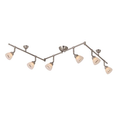 6 Light Brushed Nickel Casual Track Lighting 6 Light Brushed Nickel Casual Track Lighting