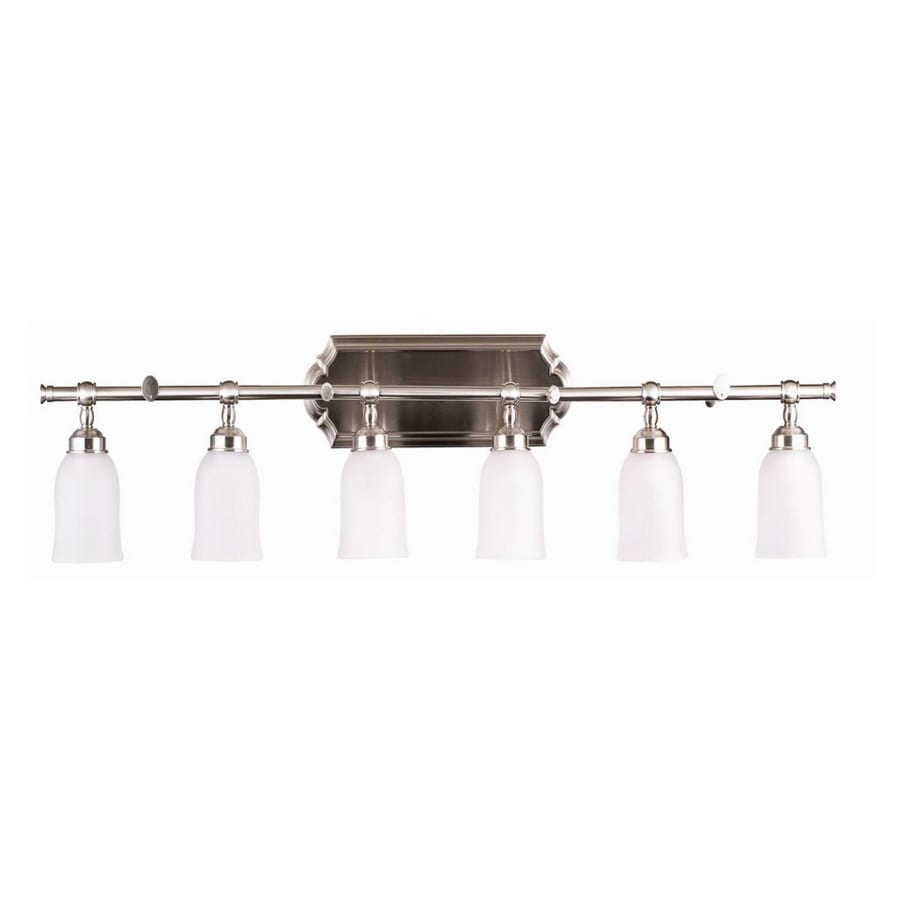 Portfolio 6 Light Brushed Nickel Bathroom Vanity At Lowes Portfolio 6 Light Brushed Nickel Bathroom Vanity