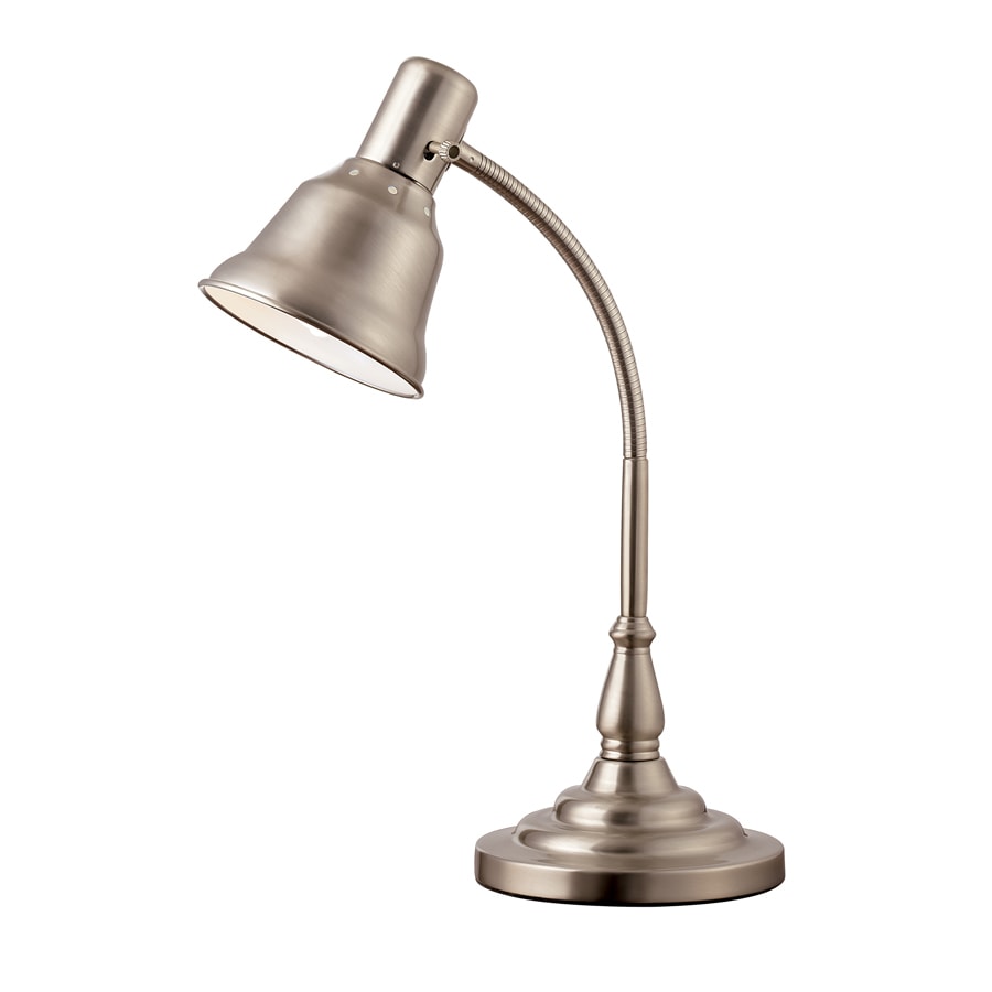 Style Selections 20 25 In Adjustable Brushed Nickel Desk Lamp With