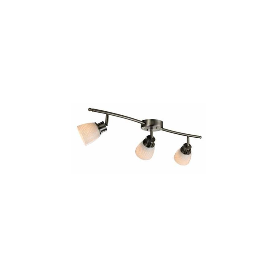 allen + roth 17831-001 33.46-in 3-Light Brushed Steel Casual/Transitional Track Bar