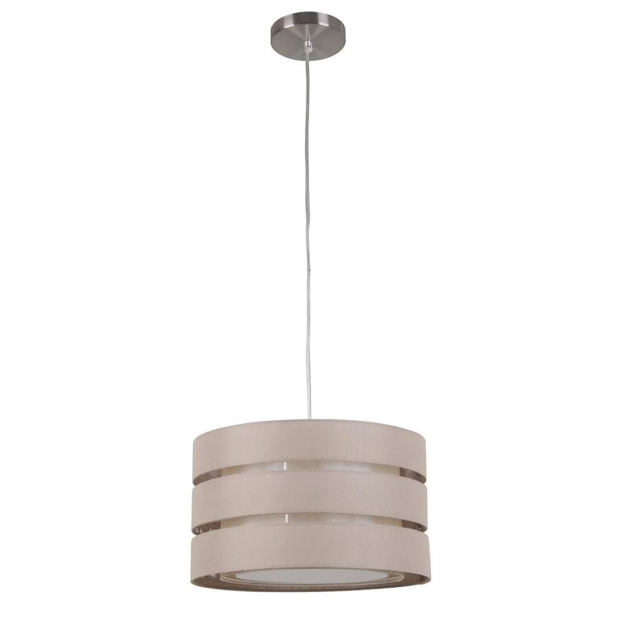 Khaki Linen Modern Contemporary Drum Pendant Light