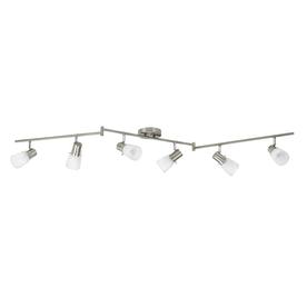 Fixed Track Lighting Kits At Lowes Portfolio Montgomery 6 Light 69 In Brushed Steel Dimmable Track Bar Fixed