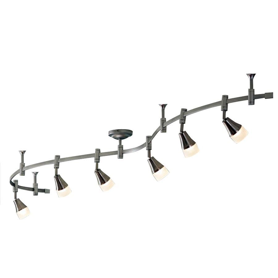 allen + roth 6-Light 96-in Brushed Nickel Dimmable LED Flexible Track ...