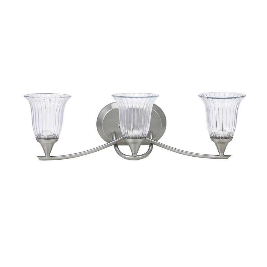 Pfister Auden 3Light 23in Brushed Nickel Bell LED Vanity Light in the