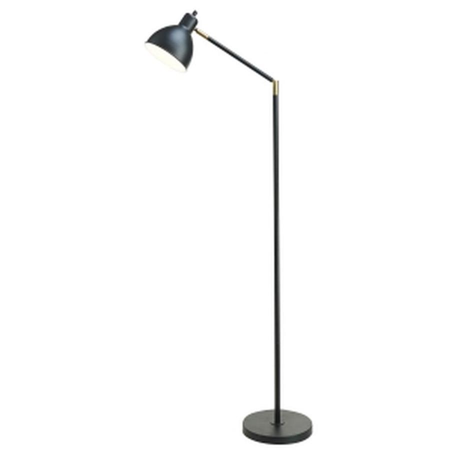 Tensor Lennon 54.5-in Painted Black Swing-arm Floor Lamp ...