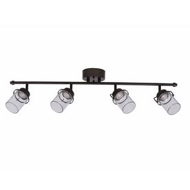 Track Lighting At Lowes Allen Roth Valleymede 4 Light 34 75 In Bronze Dimmable Led Track Bar Fixed
