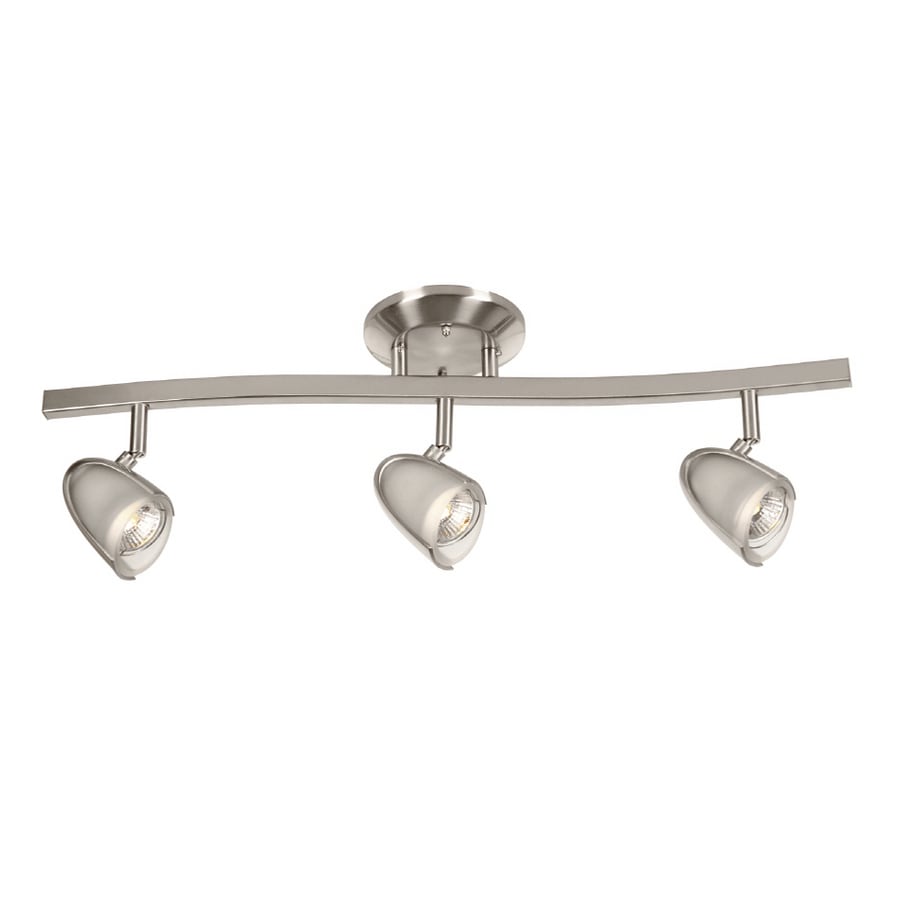 Portfolio 12397-000 3-Light Brushed Nickel Contemporary Track Lighting