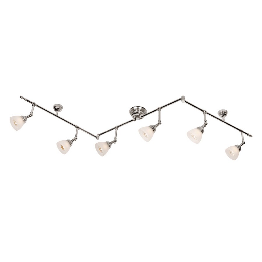 Portfolio 16437-000 Monterrey 72-in 6-Light Brushed Nickel Gu10 Pin Base Casual/Transitional Track Bar