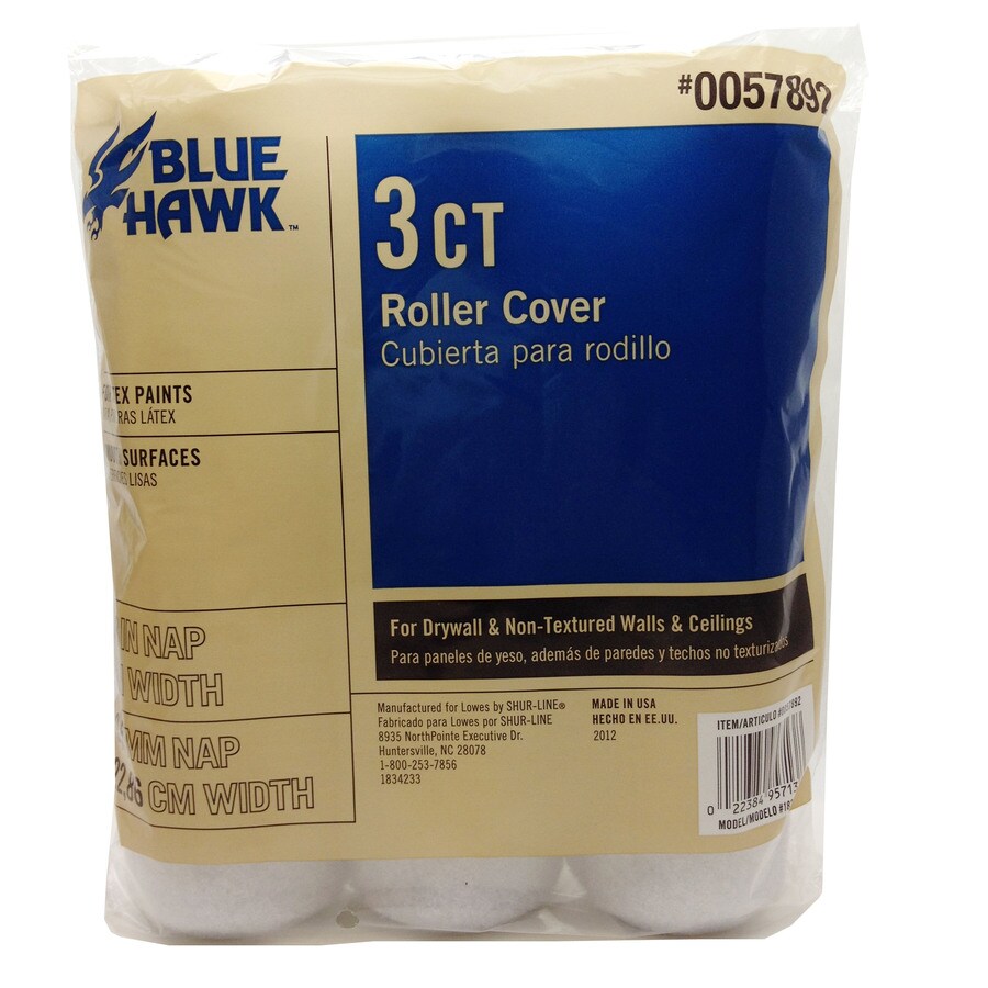 Blue Hawk Polyester Regular Paint Roller Cover 9in; Actual 9