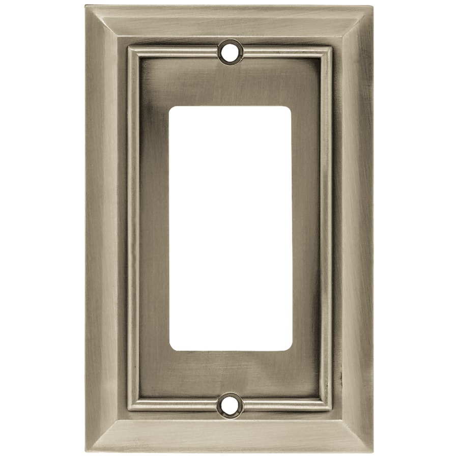 Brainerd Architectural 1Gang Satin Nickel Single Standard Wall Plate