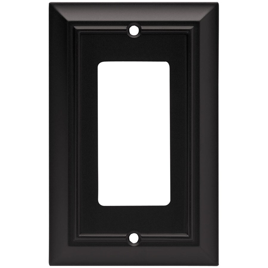 Brainerd Architectural 1-Gang Flat Black Single Wall Plate ...