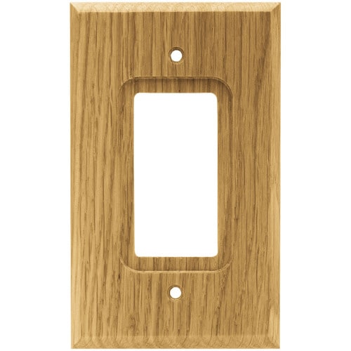 Brainerd Wood Square 1-Gang Medium Oak Single Square Standard Wall ...