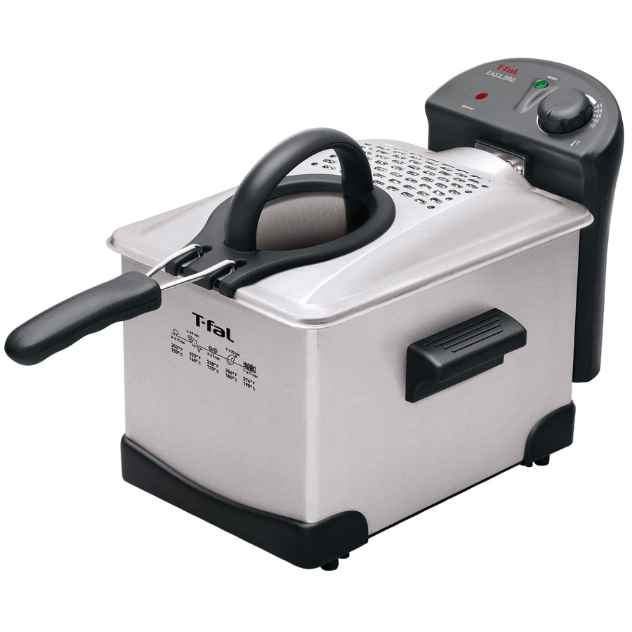 Mondawe Silver 2500W Single Electric Deep Fryer with Drain Feature
