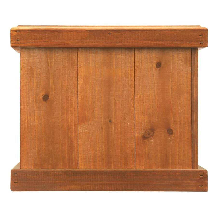 Shop Matthews Four Seasons 14-in x 12-in Heartwood Wood Rustic Planter ...