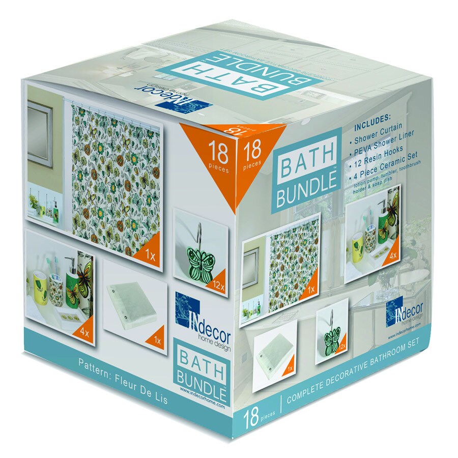 INdecor home design BIAB-1184A-BLG Flutter Pattern Blue/Green Ceramic