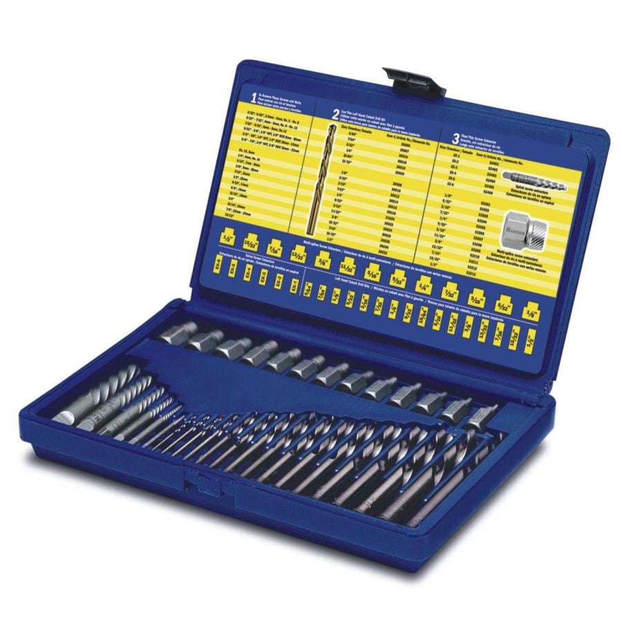 IRWIN Hanson 35Pc Extractor and Drill Bit Set in the Screw Extractors