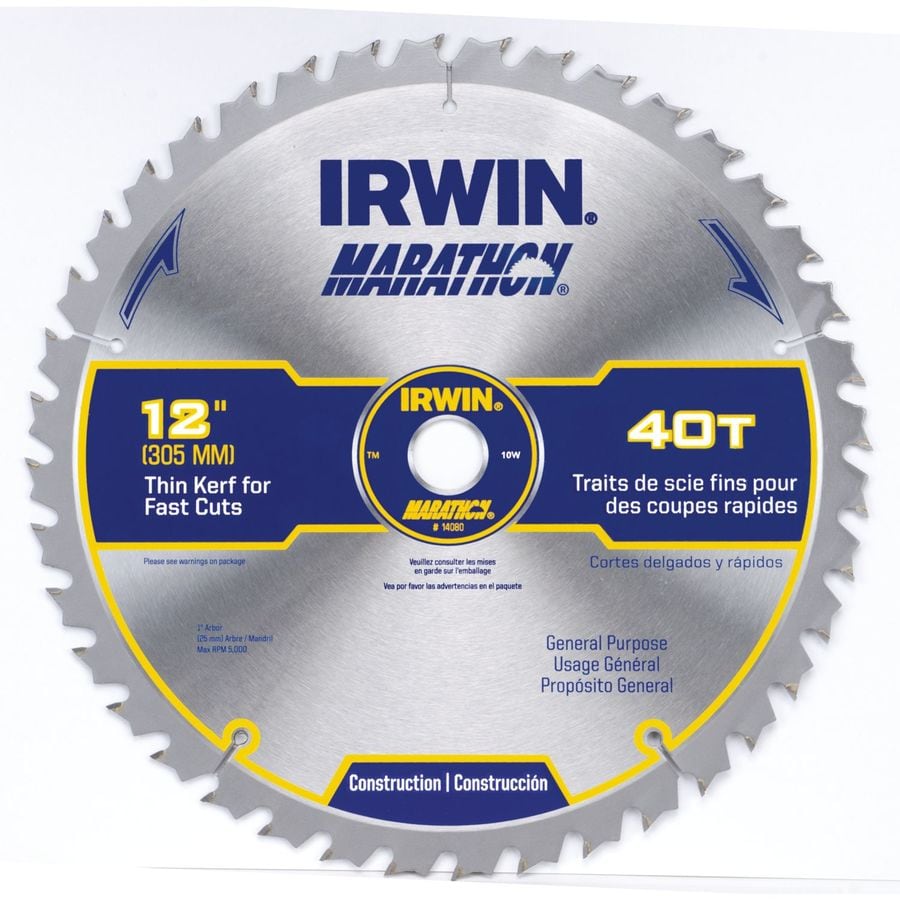 IRWIN 14080LWC IRW 12-IN 40T MAT SAW BLADE
