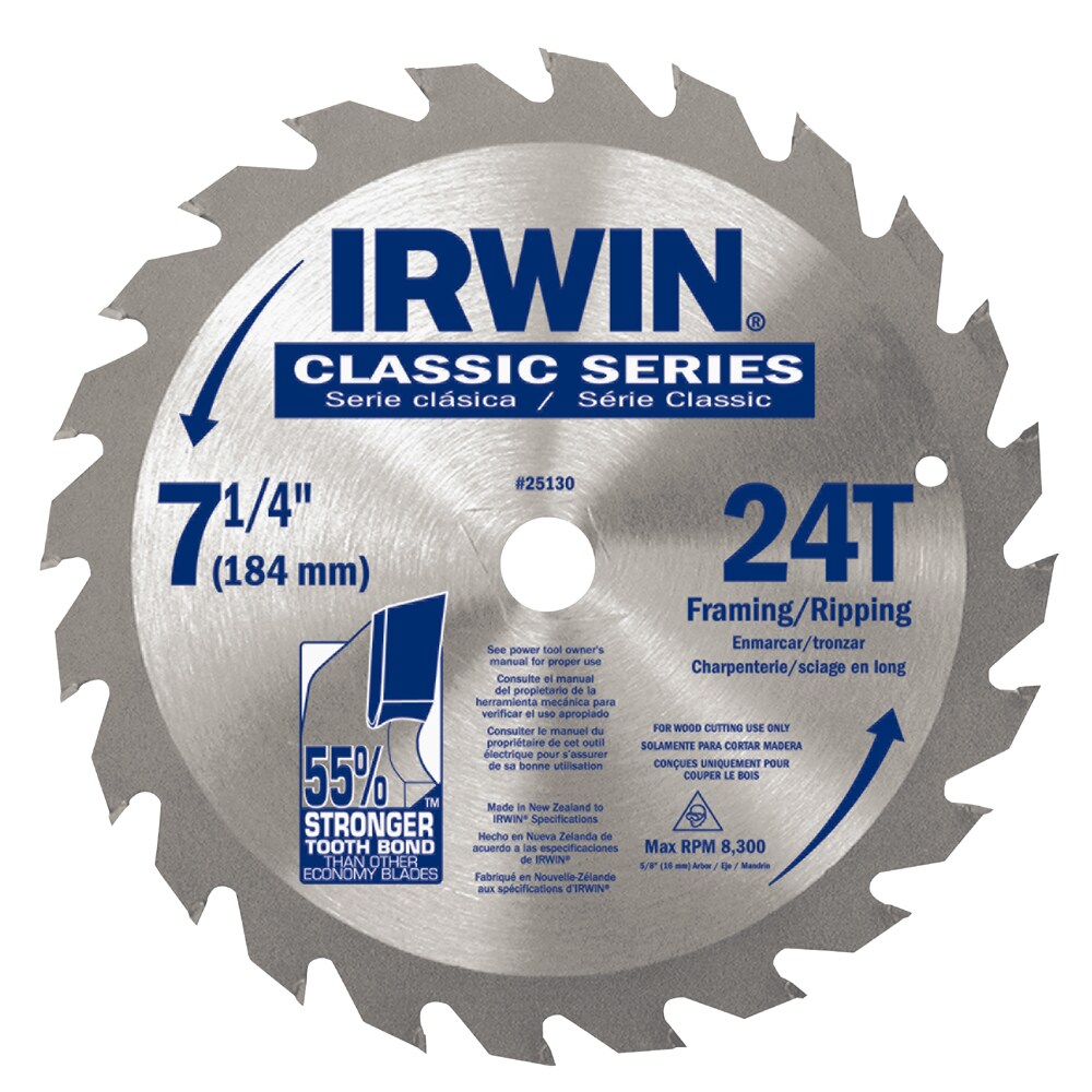 IRWIN Marathon 71/4in 24Tooth Carbide Circular Saw Blade in the