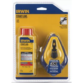 Irwin STRAIT-LINE Speed-Line 100 Ft. Chalk Line Reel and Chalk