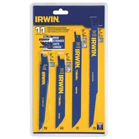 IRWIN 11-Pack Set Wood/Metal Cutting Reciprocating Saw Blade Set