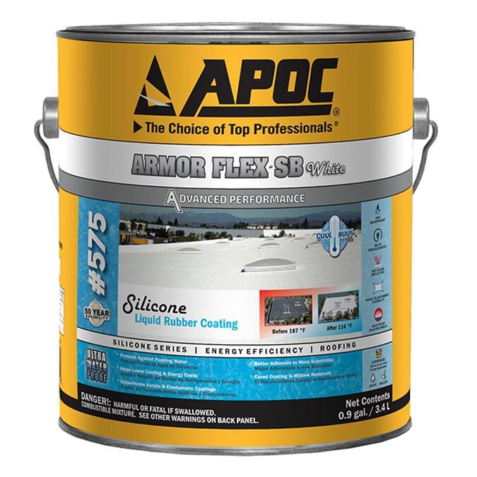 APOC White Silicone Roof Coating in the Reflective Roof Coatings department at