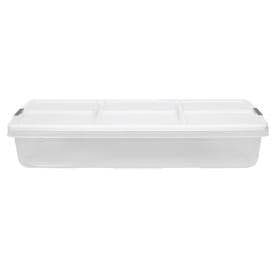 Underbed Tote Clear Plastic Storage Totes At Lowes Hefty 13 Gallon 52 Quart Clear Underbed Tote With Latching Lid