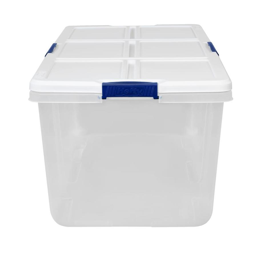 Superio Clear Storage Bins with Lids Stackable, Plastic, Storage Container,  Latch Box with Locking Handles, Multiple Sizes (5 Pack- Flat Containers)