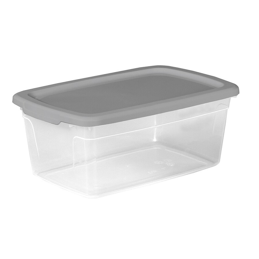 Project Source 1.5-Gallon (6-Quart) Clear Tote with Standard Snap Lid ...