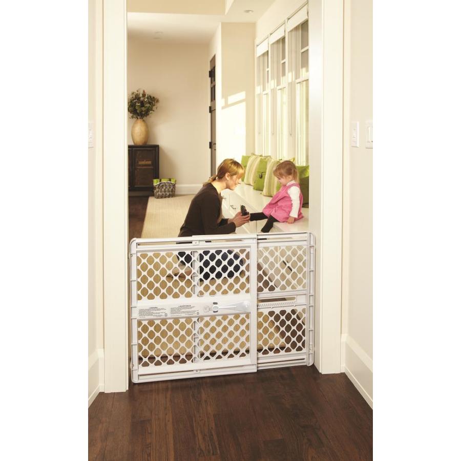 North States Supergate Classic 42in x 26in Gray Plastic Safety Gate in the Child Safety Gates