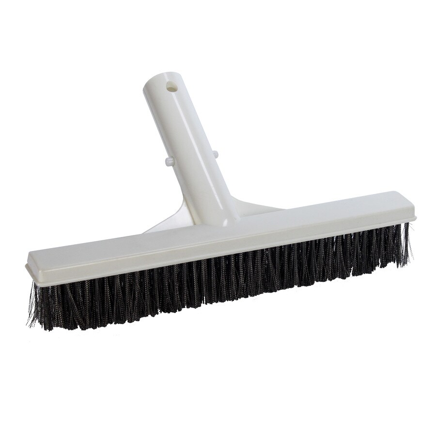 Aqua EZ 10-in Stainless Steel Wall Brush Pool Brush Safe for Multiple ...