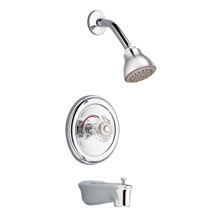 Moen 3189 Legend Chrome 1-Handle Bathtub and Shower Faucet with Single Function Showerhead