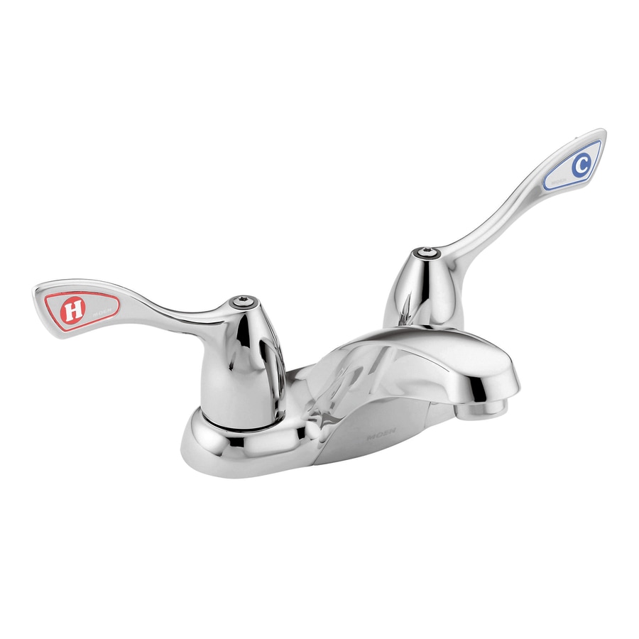Moen Mbition Chrome 2Handle 4in Centerset Commercial Bathroom Faucet
