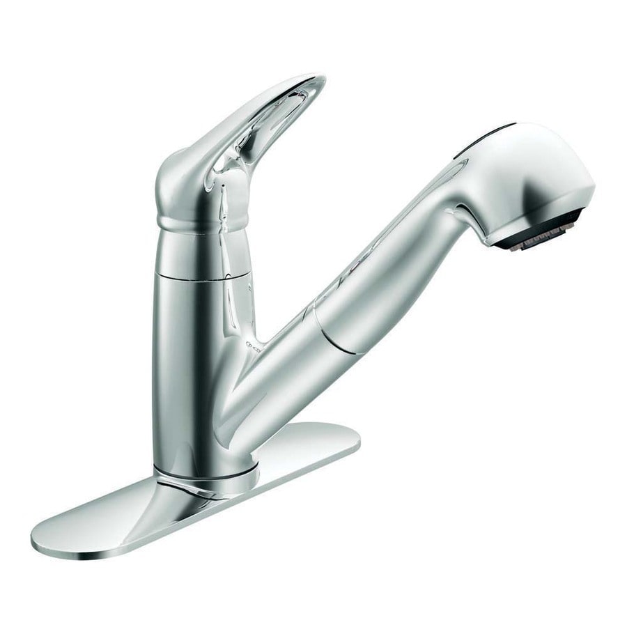 Moen Salora Chrome 1-Handle Pull-Out Kitchen Faucet at ...