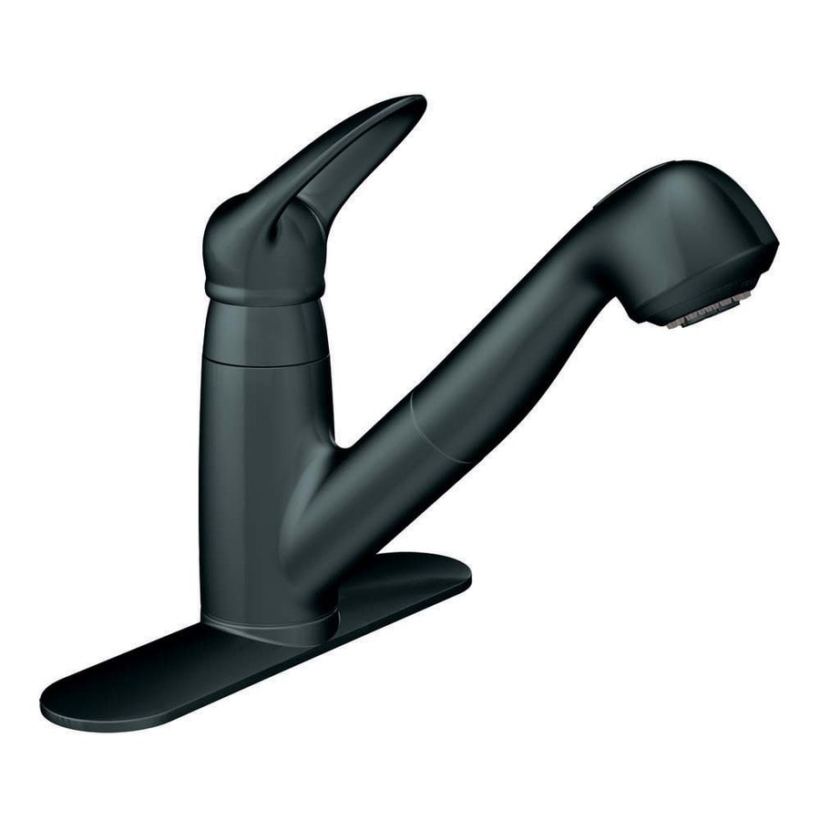 Moen Salora Matte Black 1Handle PullOut Kitchen Faucet at