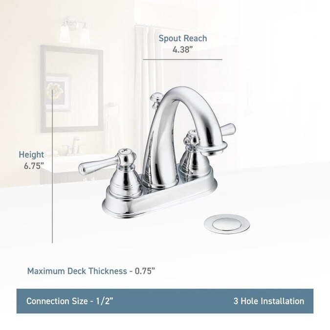 Moen Kingsley Wrought Iron 2 Handle 4 In Centerset Watersense Moen Kingsley Wrought Iron 2 Handle 4