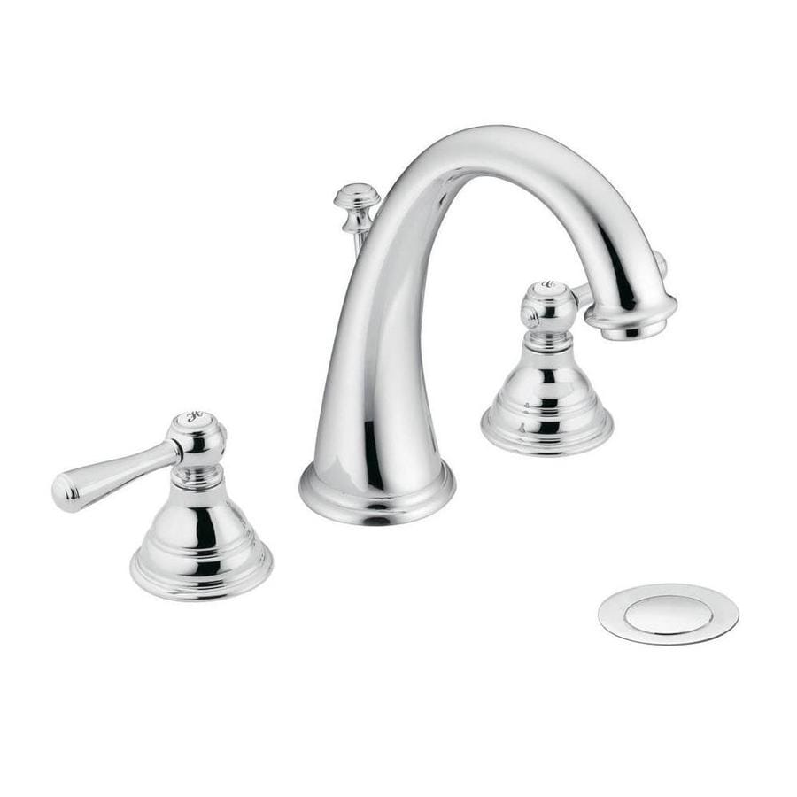 Shop Moen Kingsley Chrome 2Handle Widespread Bathroom Sink Faucet at