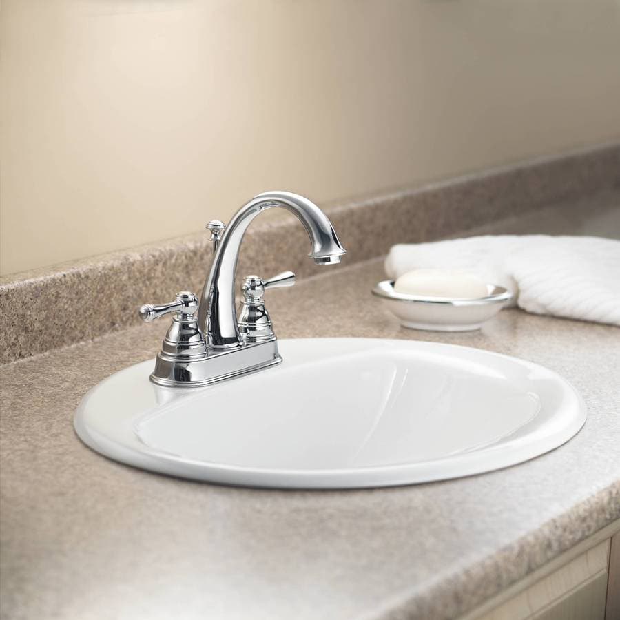 Moen Kingsley Antique Nickel 2-handle 4-in Centerset WaterSense Bathroom  Sink Faucet with Drain at