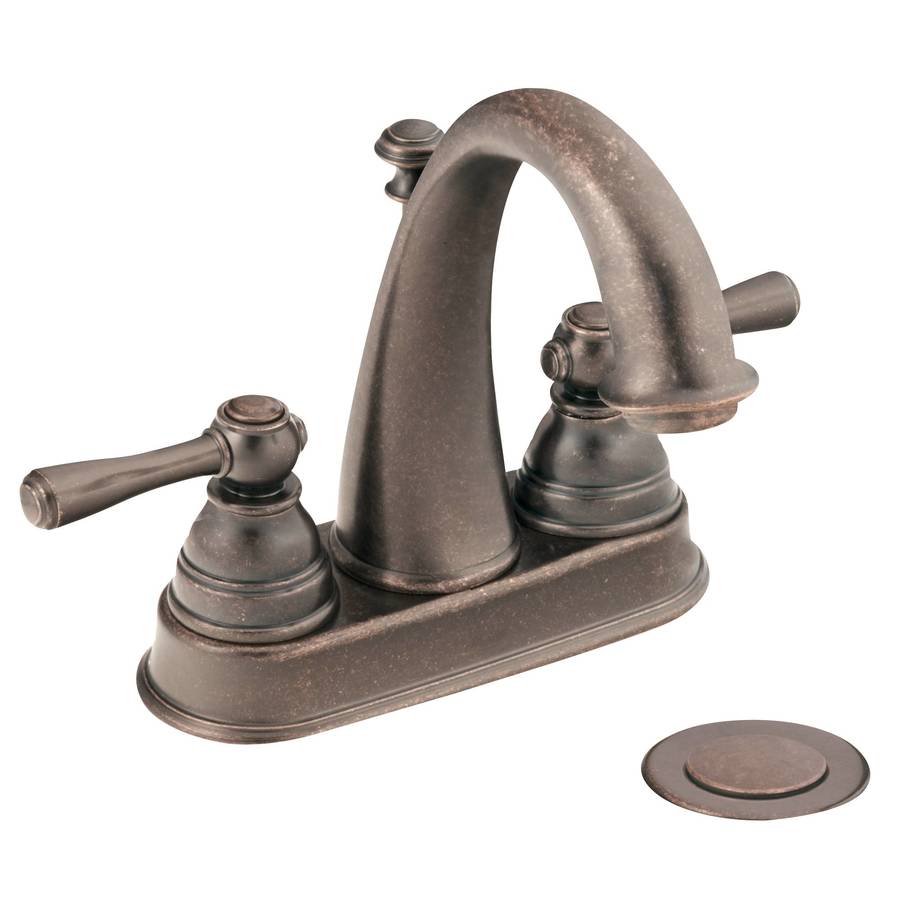 Shop Moen Kingsley OilRubbed Bronze 2Handle 4in Centerset Bathroom Sink Faucet at