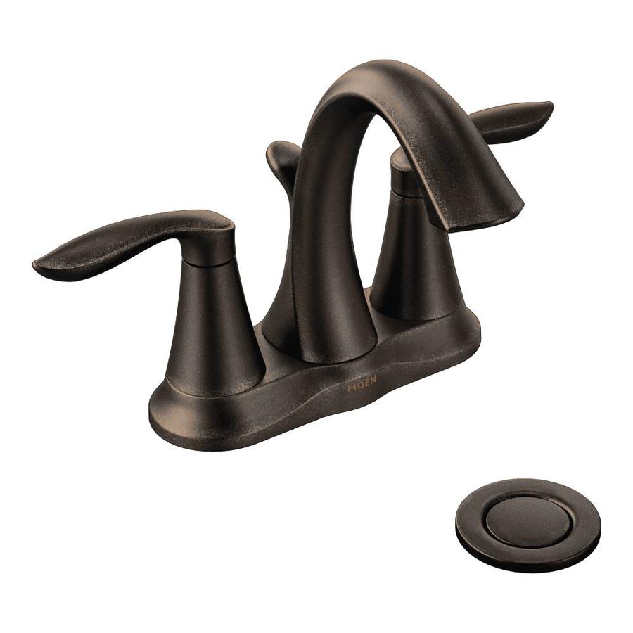 Moen Eva Oil-Rubbed Bronze 2-Handle 4-in Centerset ...